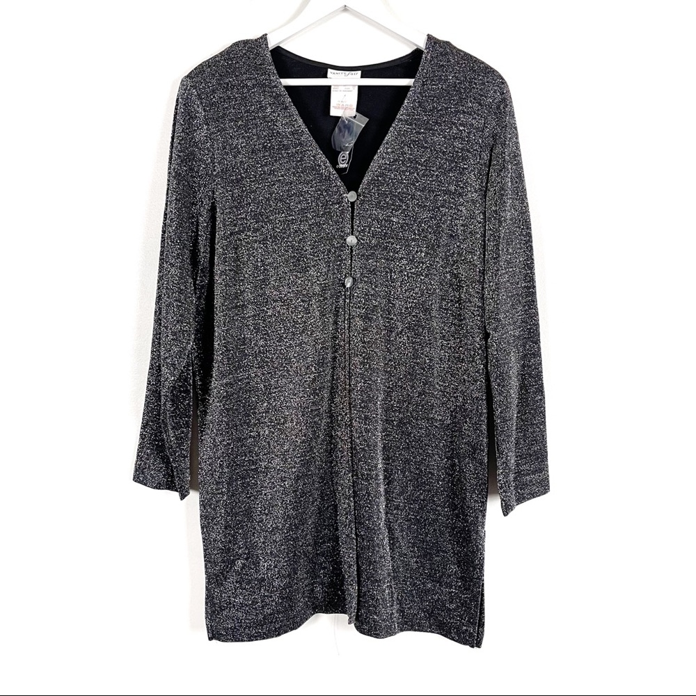 NWT Vintage Vanity Fair Silver Sparkly Tunic Top 1X